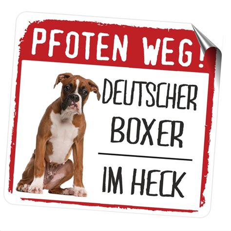 Siviwonder Auto Aufkleber BOXER PFOTEN WEG Hundeaufkleber REFLEKTIEREND