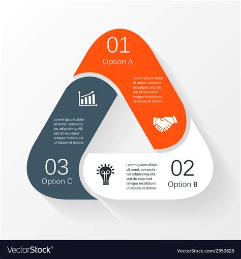 Triangle Infographic Template For Diagram Graph Vector Image