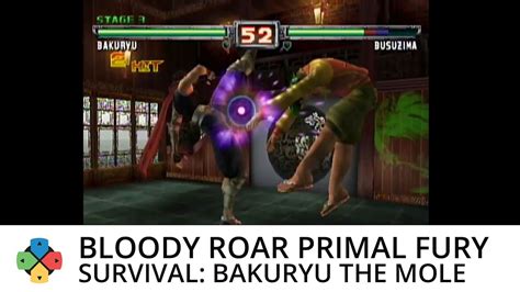 Bloody Roar Primal Fury Survival Bakuryu The Mole Youtube