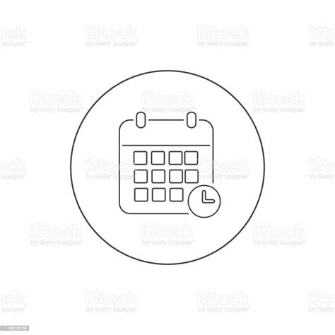 日曆線圖示向量插圖日曆符號向量圖形及更多事件圖片 事件 互聯網 便利貼 Istock