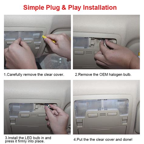 Pcs Canbus Interior Led Error Free Dome Reading Roof Light Kit For