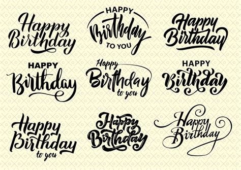 HAPPY BIRTHDAY FONTS Svg - Etsy