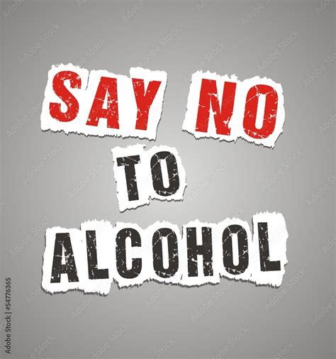 say no to alcohol poster Stock Vector | Adobe Stock