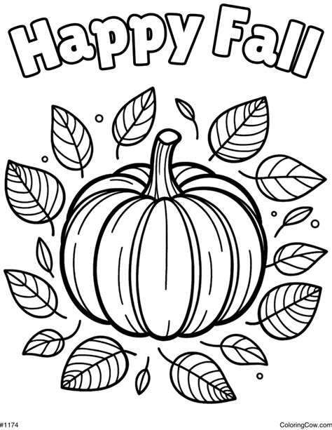 Fall Pumpkin Coloring Page