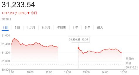 日経平均株価（5月29日）＠終値3万1 神戸：ファルコンの散歩メモ Bloguru