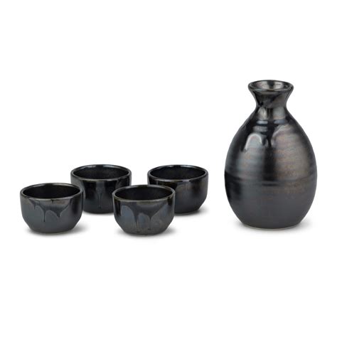 Sake Set Black Saiyuri