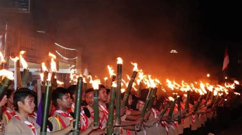 Upacara Taptu Dan Pawai Obor Semarakkan HUT RI Ke 78 Di Aceh Tengah