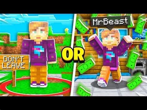 Mrbeast Vs Extreme Minecraft Would You Rather Challenge Youtube