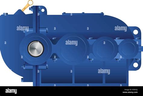 Bevel Helical Gearbox Vector Illustration For Catalogs Vector