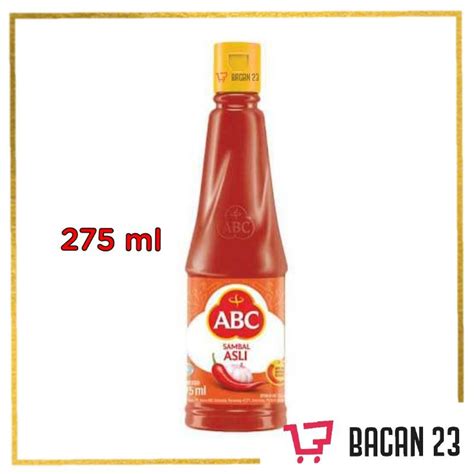 Jual Sambal Asli Abc Ml Saus Botol Saos Sambal Bacan