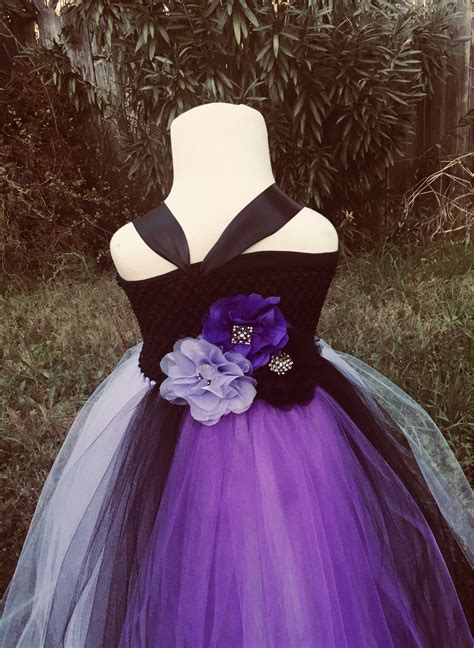 Purple And Black Tulle Dress Flower Girl Dress Up Princess Etsy