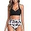 Umipubo Costume Da Bagno Donna Due Pezzi Push Up Bikini Vita Alta