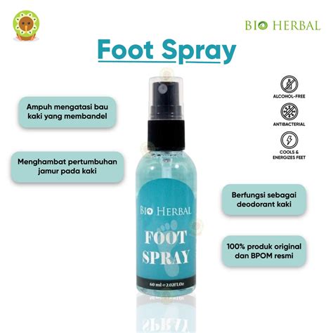 Jual Bio Herbal Foot Spray Bioherbal Foot Spray Penghilang Bau Kaki