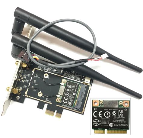 atheros AR5B22 Bluetooth 4.0 wifi 300Mbps Desktop Card Mini PCIe to ...