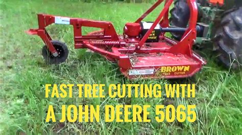 New Brown Tree Cutter In Action On A John Deere Tractor Youtube