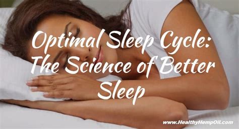 Optimal Sleep Cycle | Healthy Hemp Oil.com