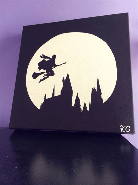 Hogwarts Silhouette Painting