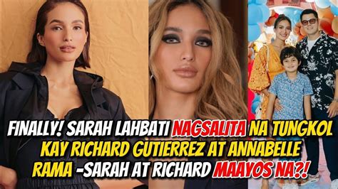 Finally Sarah Lahbati Binasag Na Ang Katahimikan Tungkol Kay Richard