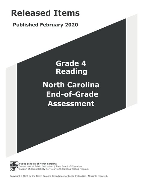 4th Grade Released Eog Fill Online Printable Fillable Blank