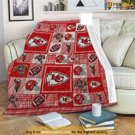 Kansas City Chiefs NFL Quilt Blanket Kc Chiefs Blanket Gift Bring