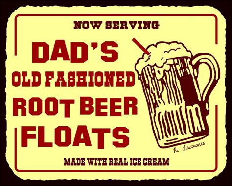 Dads Root Beer Floats Vintage Metal Art Diner Retro Tin Soda Sign