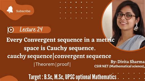 Every Convergent Sequence In A Metric Space Is Caucy Conversefalse Def