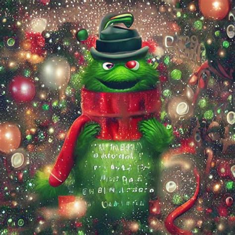 Oscar The Grouch As Santa Creative Fabrica