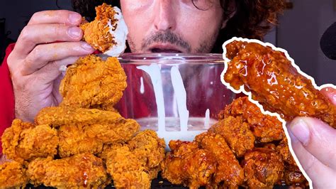 Popeyes Fried Chicken Wings Feast Asmr Mukbang Eating No Talking