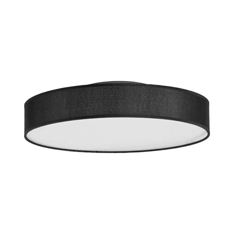 Lindby Plafonnier En Tissu Led Saira Cm Noir Luminaire Plafonnier