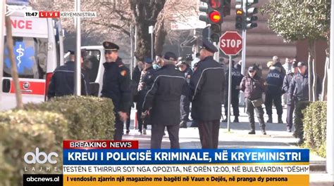 Protesta kreu i Policisë Kriminale Tonin Vocaj në kryeministri Abc News