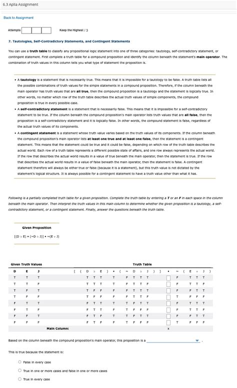 Solved 7 Tautologies Self Contradictory Statements And Chegg