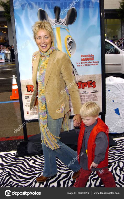 Sharon Stone Her Son Roan Racing Stripes Grauman's Chinese Theatre ...