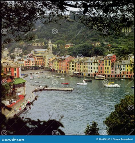 Portofino Harbour a Place for Celebrities in Italy Stock Photo - Image