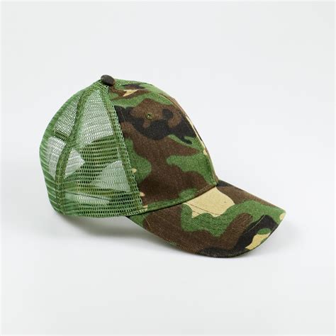 Rhodey Topi Trucker Jaring Mesh Hat Army Camouflage S R Green