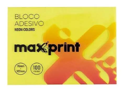 Bloque Adhesivo Maxprint Amarillo Neón Y Rosa 76 Mm X 102 Mm 100 Fls