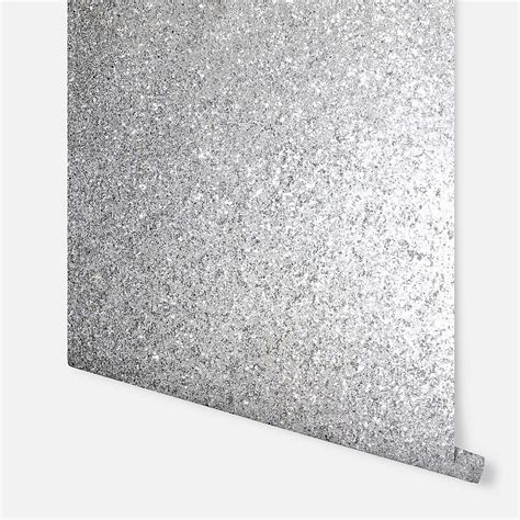 Arthouse Sequin Sparkle Silver Wallpaper Large Sample Homebase