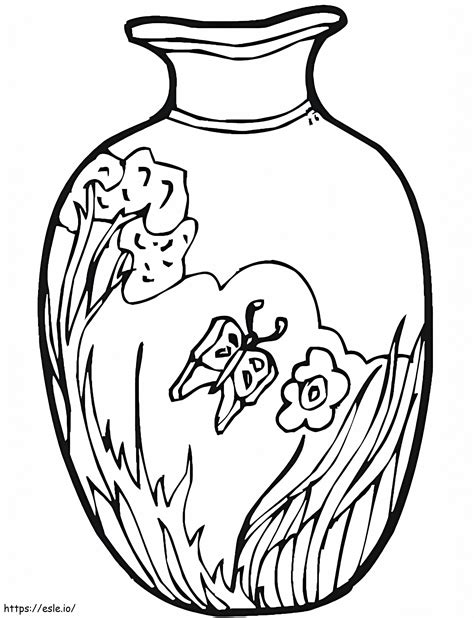 Nice Vase Coloring Page