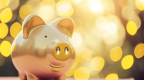 Premium Photo Golden Piggy Bank Money Savings Concept For Future