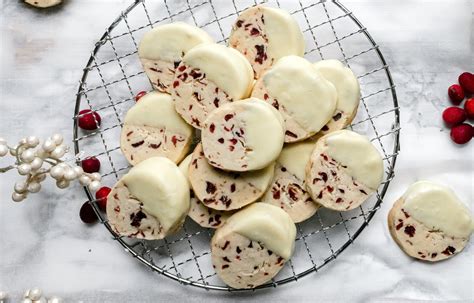 Slice And Bake Christmas Cookies With Cranberries Chenée Today