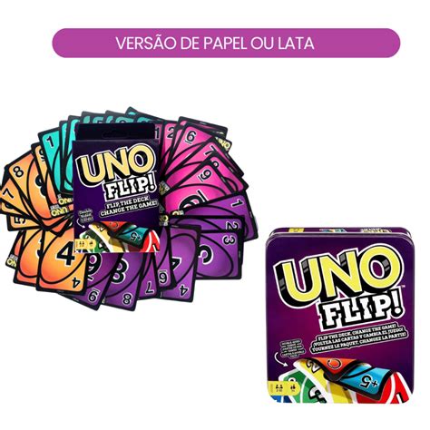 Baralho Uno Flip Mattel Games Caixa De Lata Lacrado Shopee Brasil