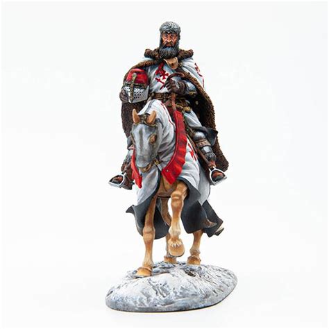 Mounted Teutonic Knight Livonian Order Single Mounted Figure Cru124