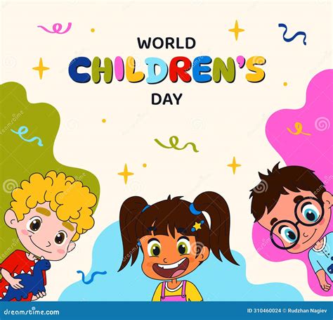 World Childrens Day Vector Poster Stock Vector Illustration Of Layout