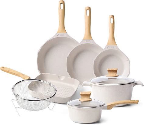 Amazon Pots And Pans Set Caannasweis Kitchen Nonstick Cookware