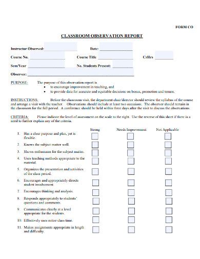 Deped Classroom Observation Tool Printable