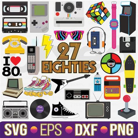 80s Svg Eighties Svg 80s Shirt 80s Vector Neon 80s Clipart Retro