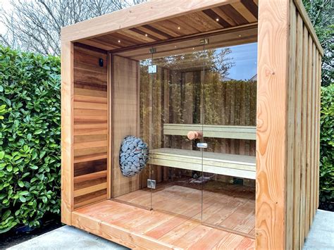 Ora Outdoor Sauna With Glass Wall — Heartwood Saunas