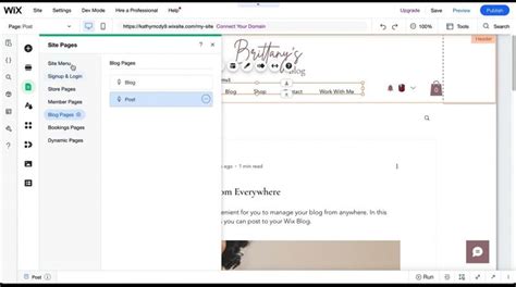 How To Rearrange The Site Menu Wix Tutorials