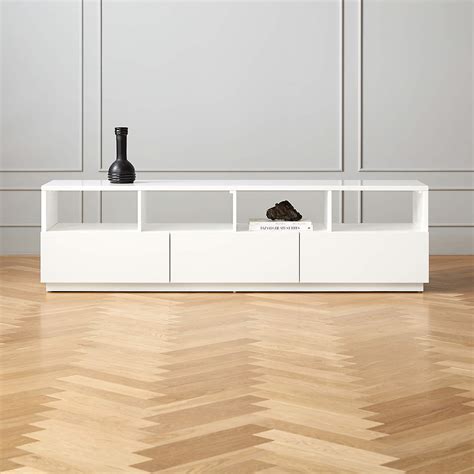 Chill Large White Media Console + Reviews | CB2