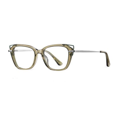 Gd Latest Beautiful Acetate Metal Cat Eye Optical Frames Glasses Unisex