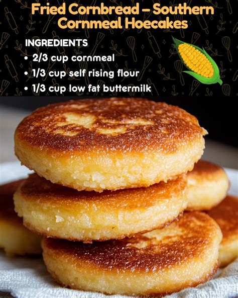 Fried Cornbread Southern Cornmeal Hoecakes